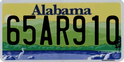 AL license plate 65AR910