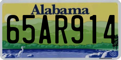 AL license plate 65AR914