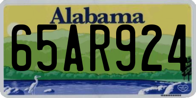 AL license plate 65AR924