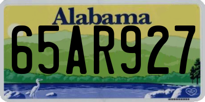 AL license plate 65AR927