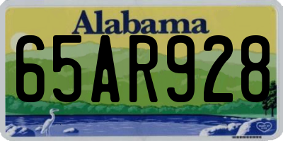 AL license plate 65AR928