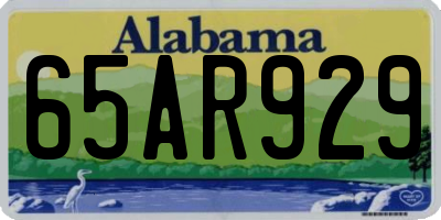 AL license plate 65AR929