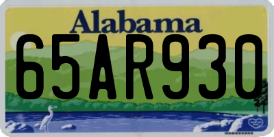 AL license plate 65AR930