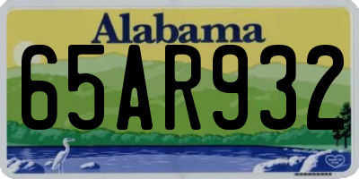 AL license plate 65AR932