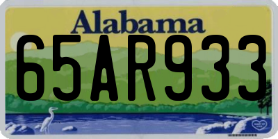 AL license plate 65AR933