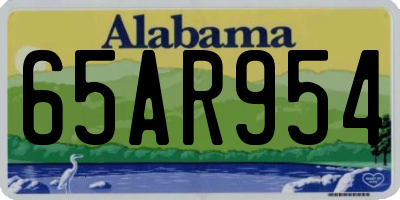 AL license plate 65AR954