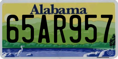 AL license plate 65AR957