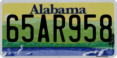 AL license plate 65AR958