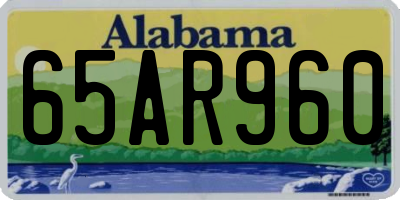 AL license plate 65AR960