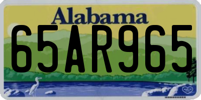 AL license plate 65AR965
