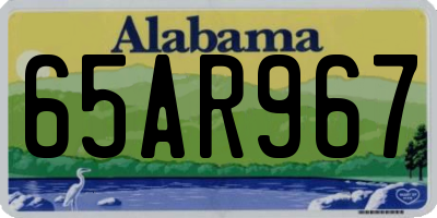 AL license plate 65AR967