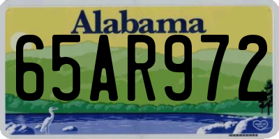 AL license plate 65AR972
