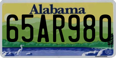 AL license plate 65AR980
