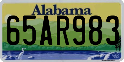 AL license plate 65AR983
