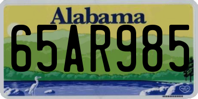 AL license plate 65AR985