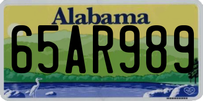 AL license plate 65AR989