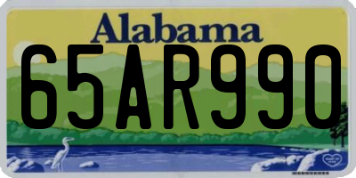 AL license plate 65AR990