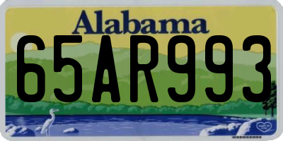 AL license plate 65AR993