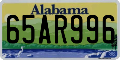 AL license plate 65AR996