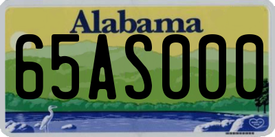 AL license plate 65AS000