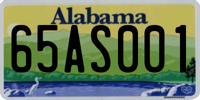 AL license plate 65AS001