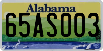 AL license plate 65AS003