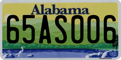 AL license plate 65AS006