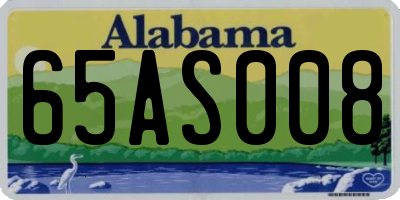 AL license plate 65AS008