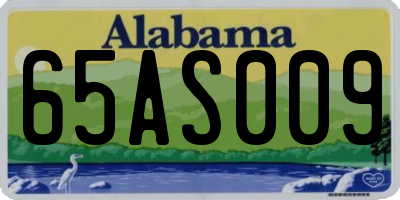 AL license plate 65AS009