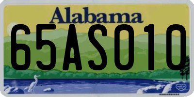 AL license plate 65AS010