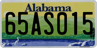AL license plate 65AS015