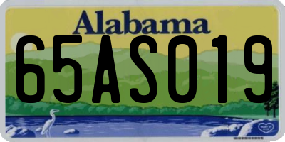 AL license plate 65AS019