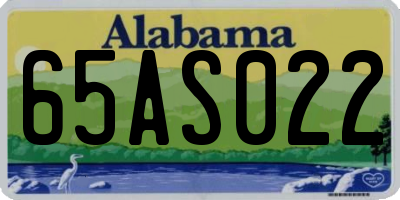AL license plate 65AS022