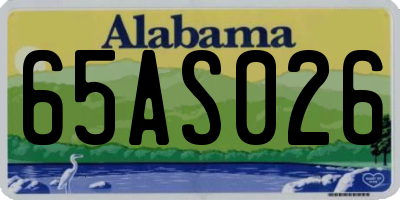 AL license plate 65AS026