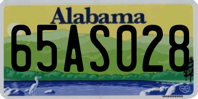 AL license plate 65AS028
