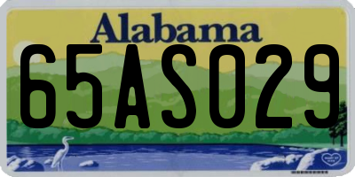 AL license plate 65AS029