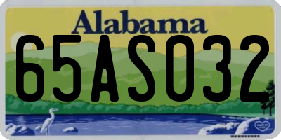 AL license plate 65AS032