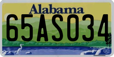 AL license plate 65AS034