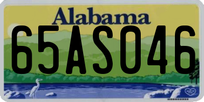 AL license plate 65AS046