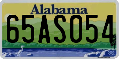 AL license plate 65AS054