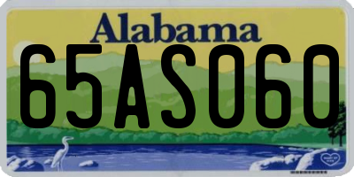 AL license plate 65AS060