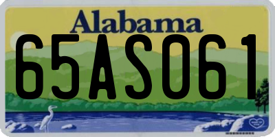 AL license plate 65AS061