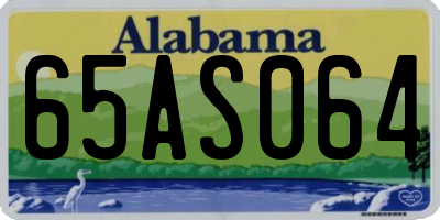 AL license plate 65AS064