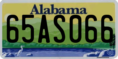AL license plate 65AS066
