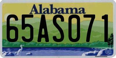 AL license plate 65AS071