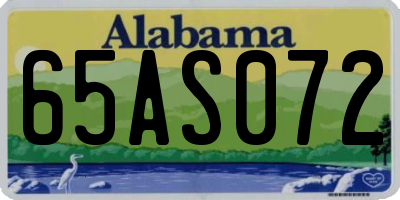 AL license plate 65AS072