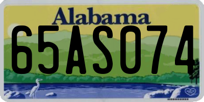 AL license plate 65AS074