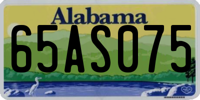 AL license plate 65AS075