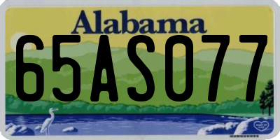 AL license plate 65AS077
