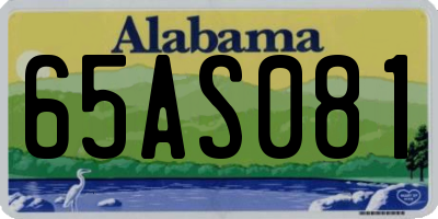 AL license plate 65AS081